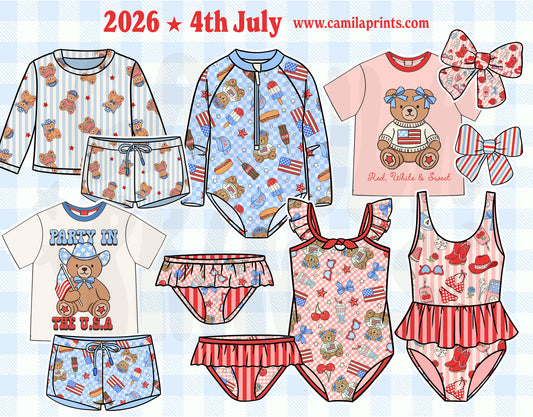 Fourth of July Preppy Vintage Americana PNG