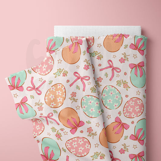 Easter Eggs and Bows Seamless File