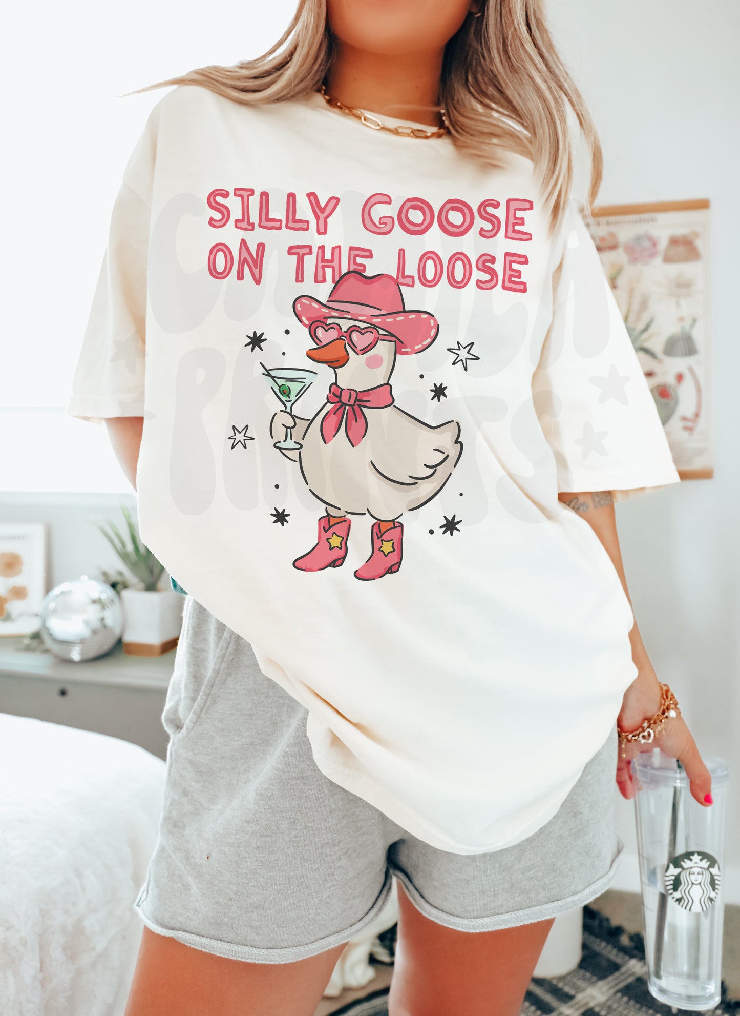 Cowboy Silly Goose Sublimation PNG Shirt Design
