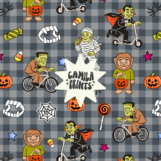 Trick or Treat Monsters Seamless File