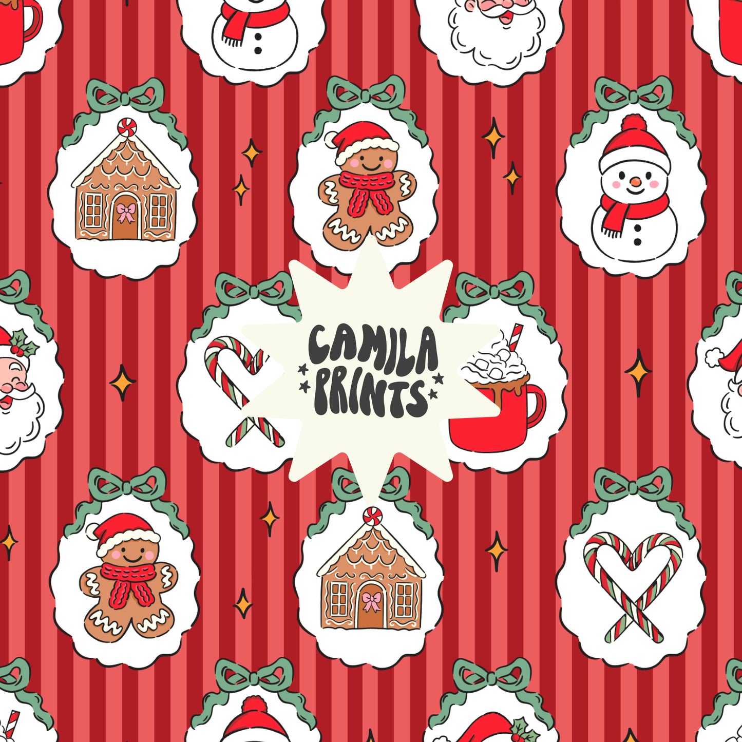 Cameo Santa and Bows
