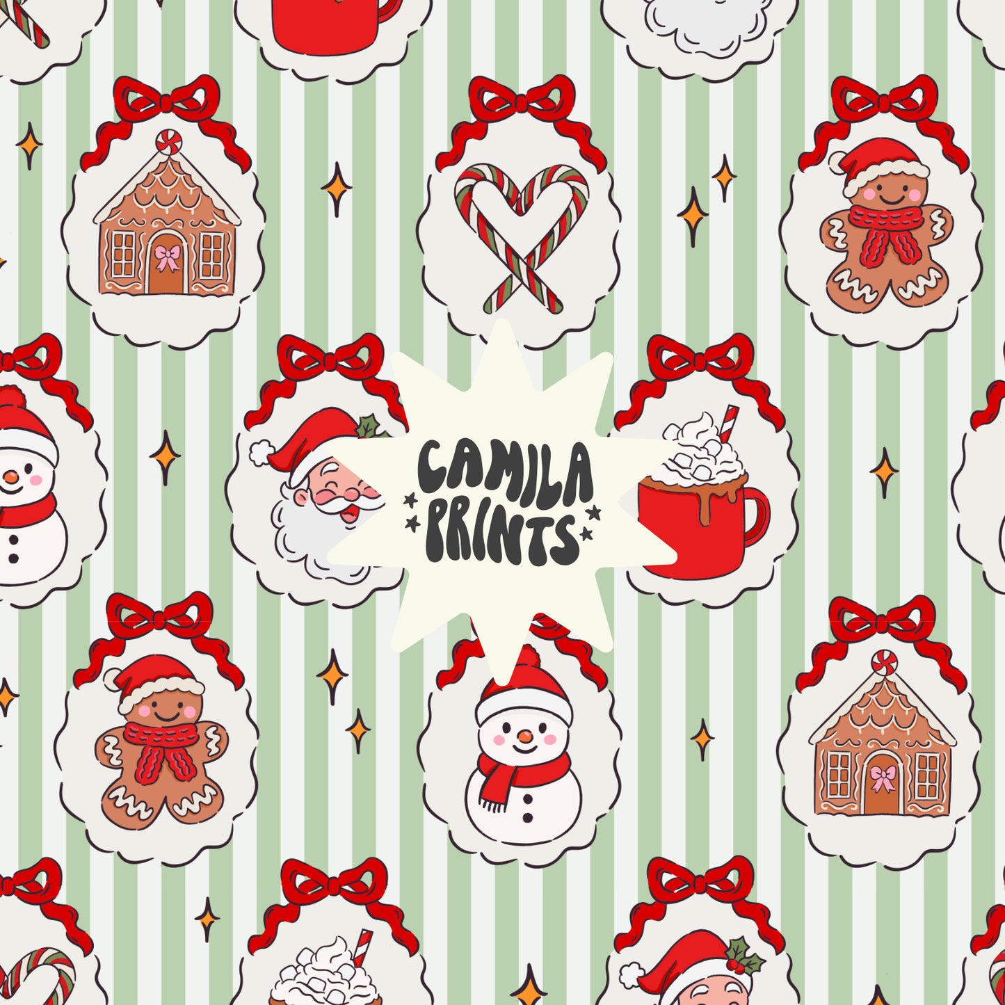 Cameo Santa and Bows