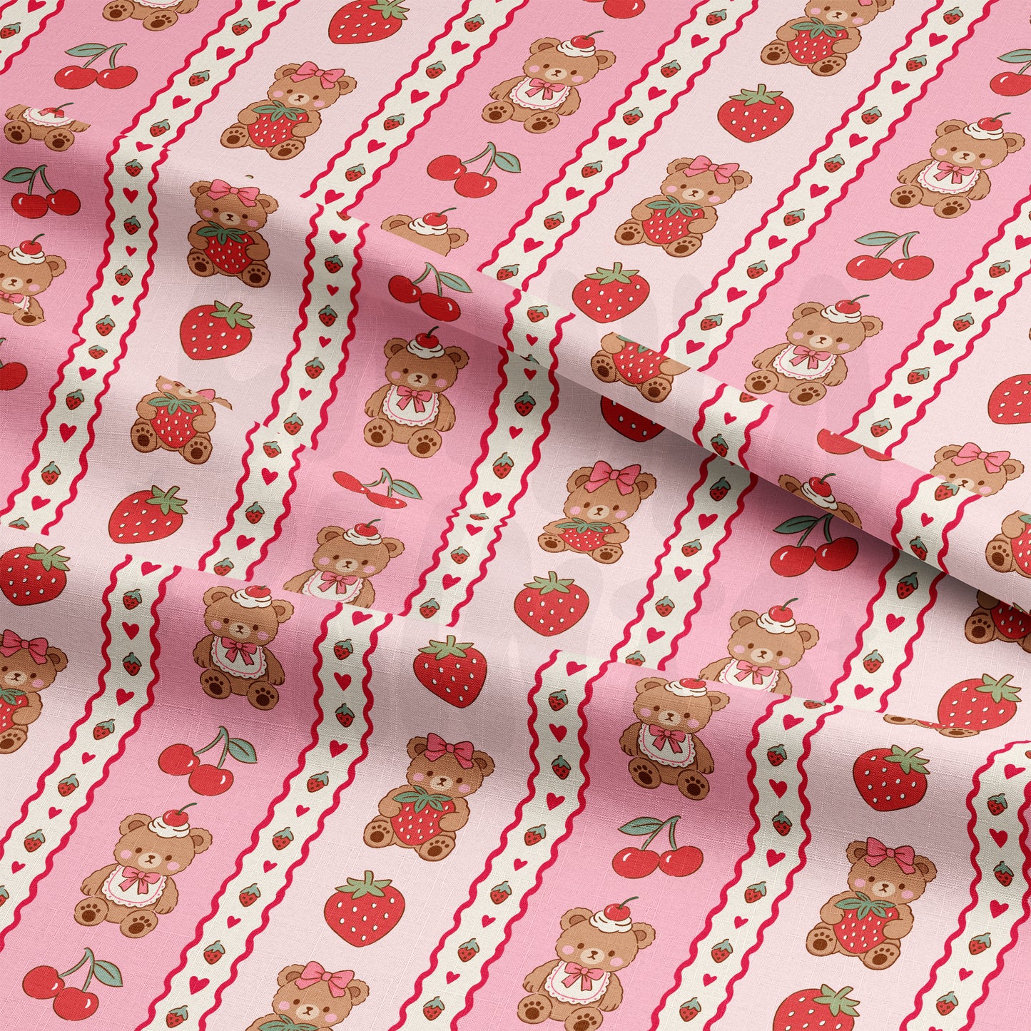 Valentines Teddy Bear and Cherries