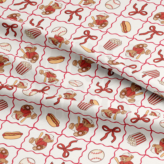 Ballpark Teddy Bear Checkerboard