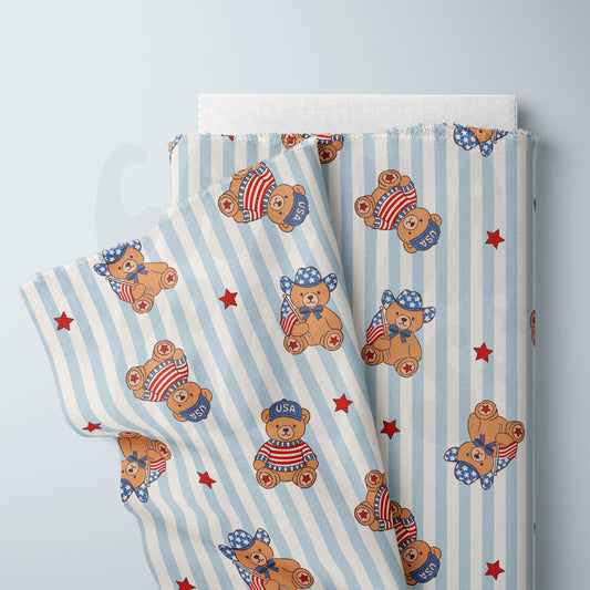 USA Teddy Bear Fourth of July Seamless File