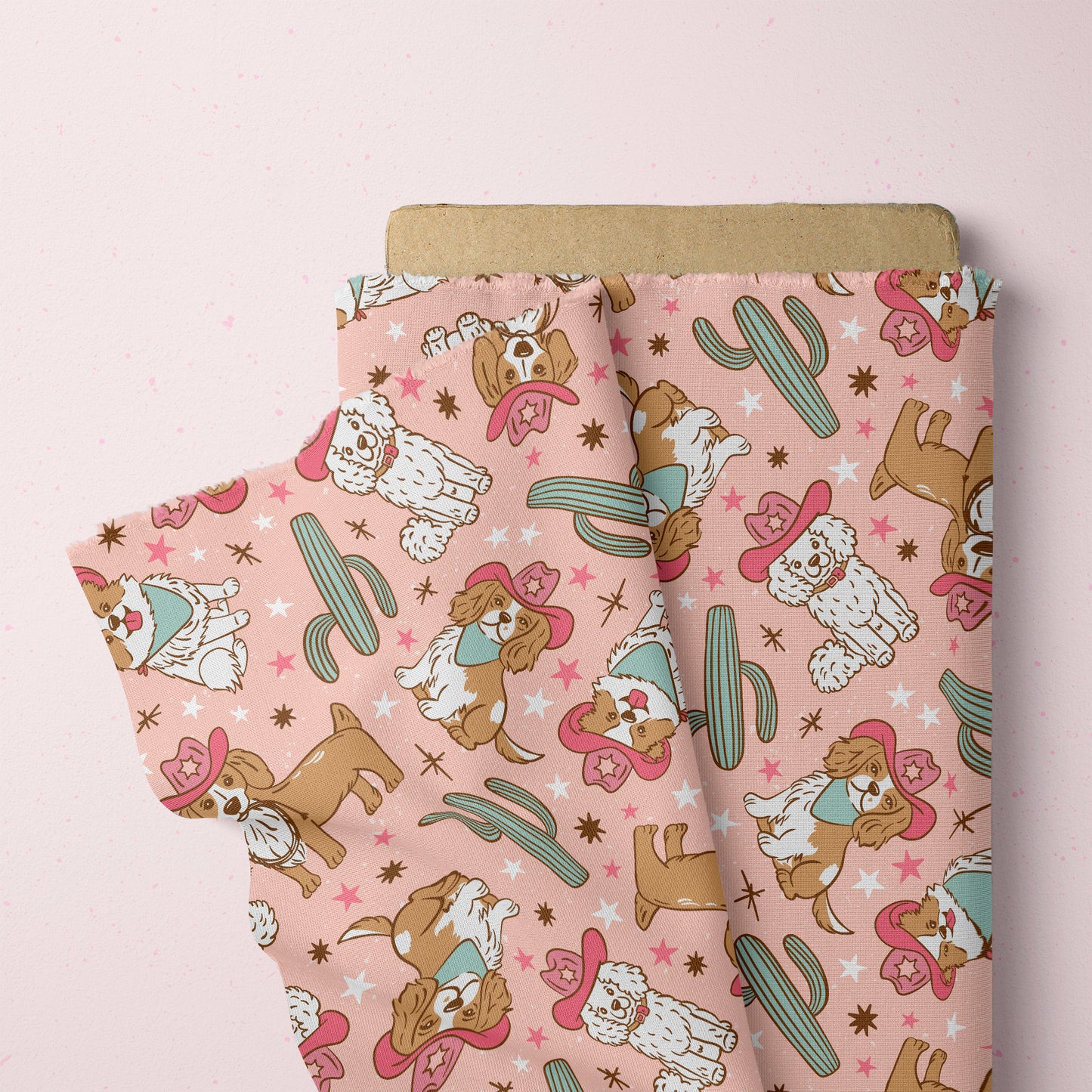 Cowboy Dogs Seamless File for Fabric Sublimation - Colourways Included
