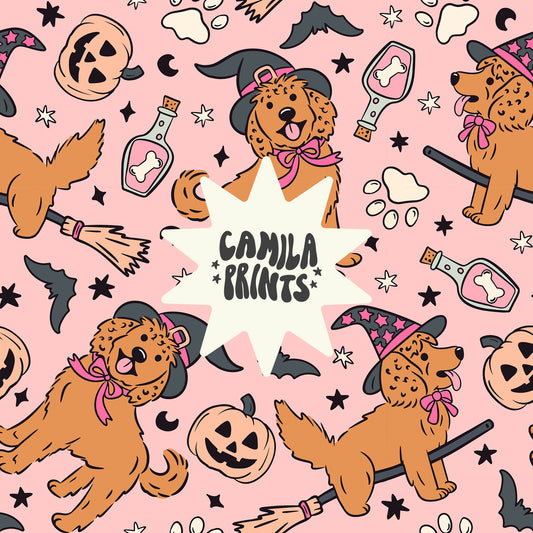 Witchy Dogs Seamless File