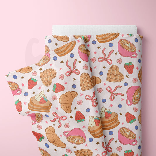 Breakfast Brunch Pattern File for Fabric Sublimation