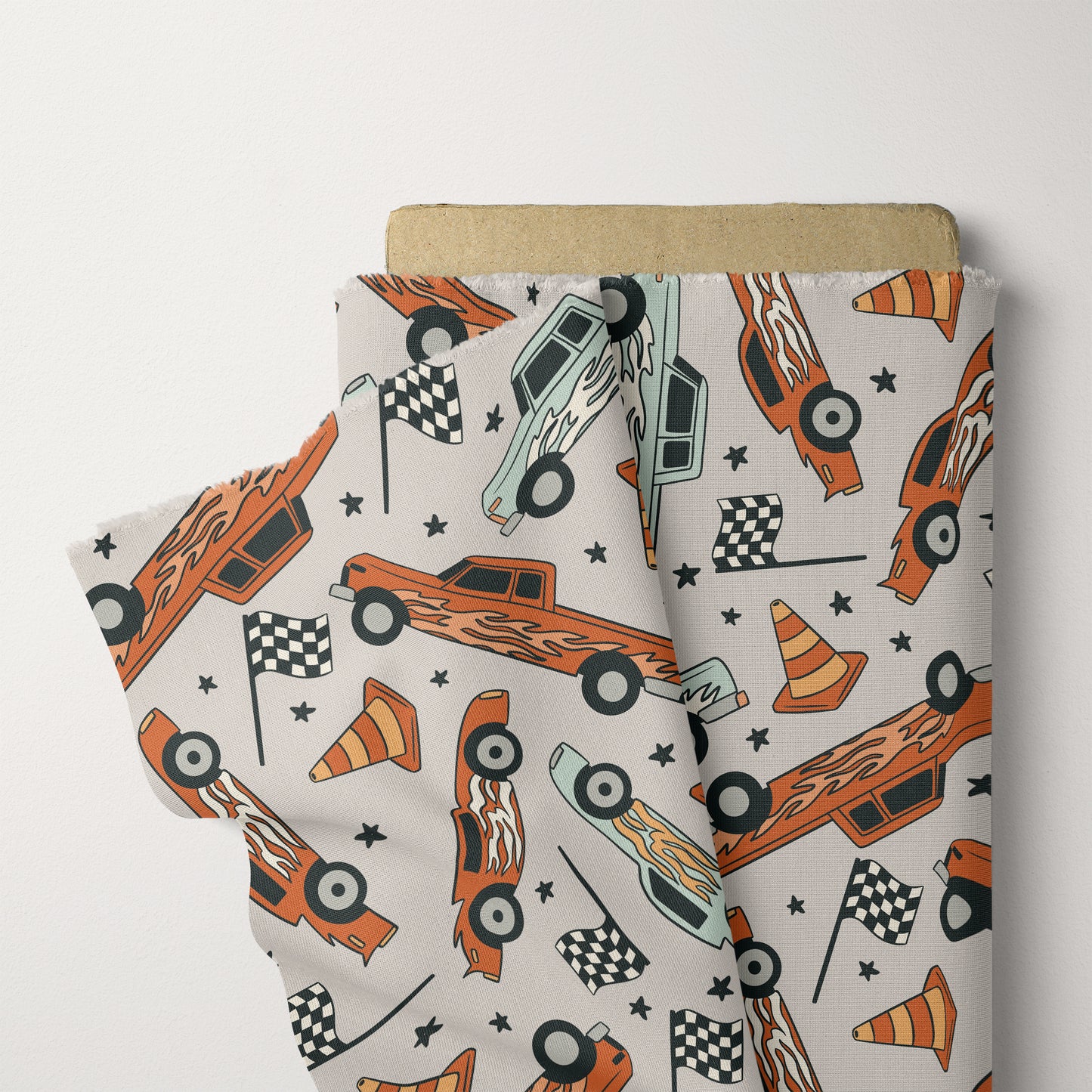 Boys Pattern Car Race Seamless File for Fabric Sublimation