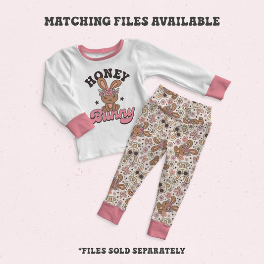 Easter Honey Bunny PNG and SVG File