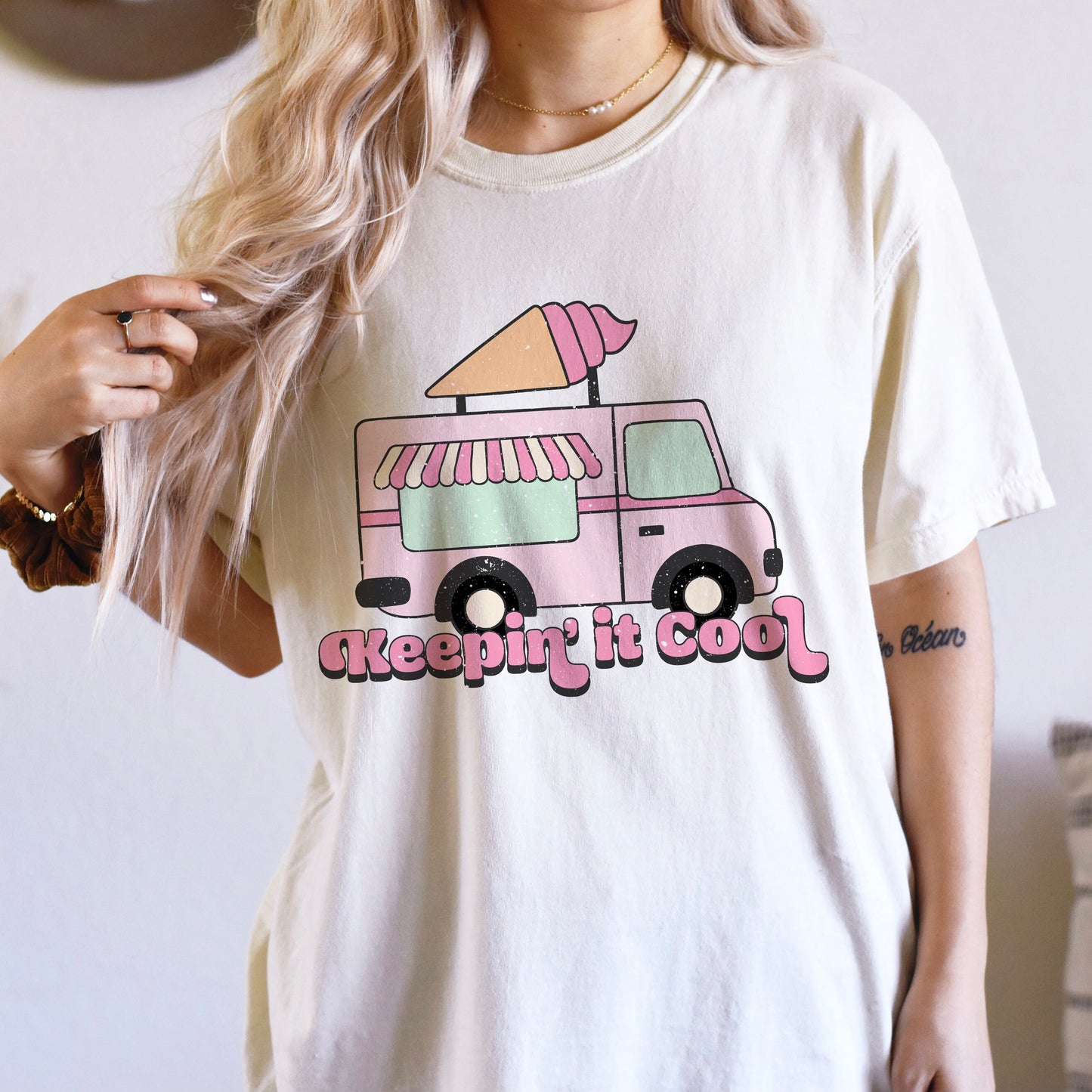 Summer Png Sublimation Ice Cream Truck Shirt Design