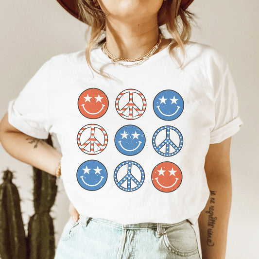 Fourth of July SVG Hippie PNG Sublimation T Shirt Design