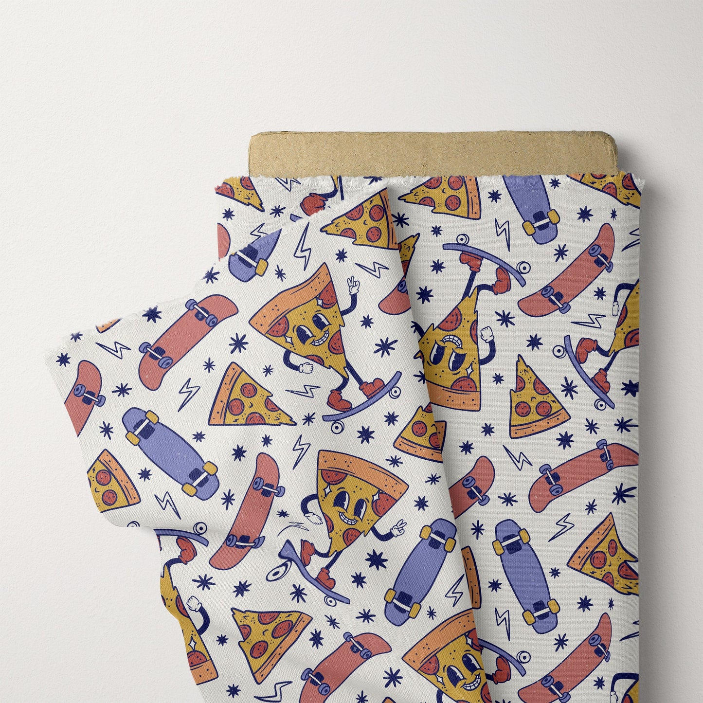 Pizza Pattern Boys Seamless Repeat Pattern for Fabric Sublimation