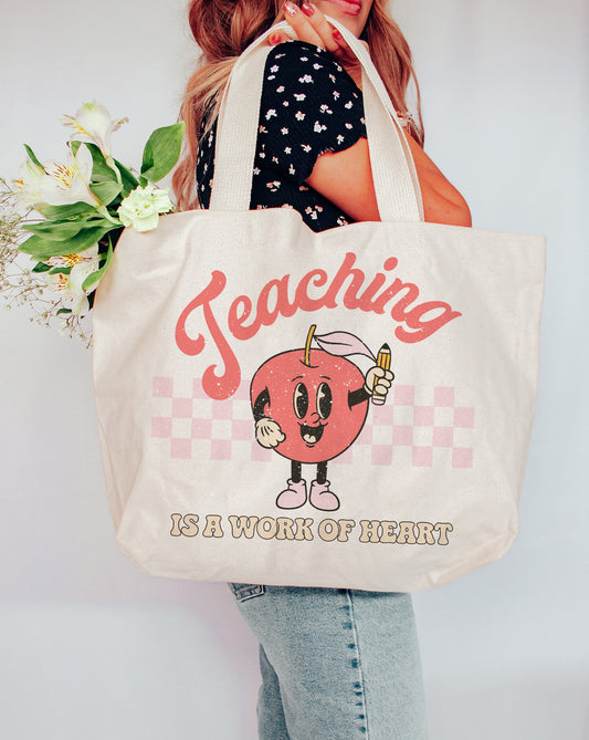 Teacher SVG Teaching Work of Heart PNG Sublimation T Shirt Design