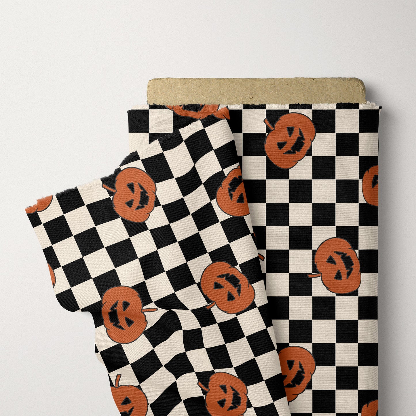 Boy Halloween Pattern Checkerboard Seamless Repeat Pattern for Fabric Sublimation