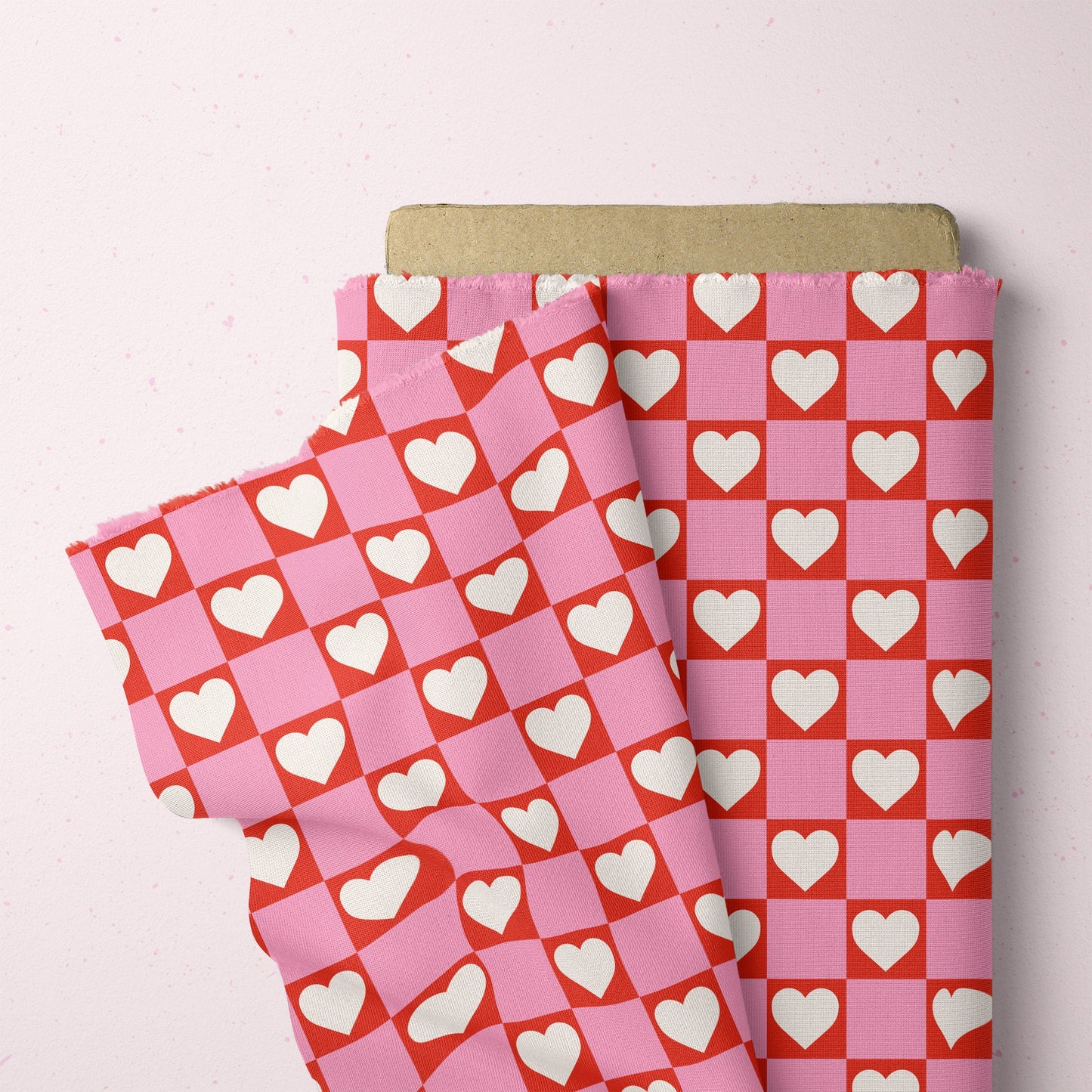 Valentines Pattern Pink and Red Checkerboard Seamless Repeat Pattern for Fabric Sublimation