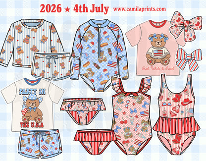 Vintage Teddy Bear Seamless File in Red