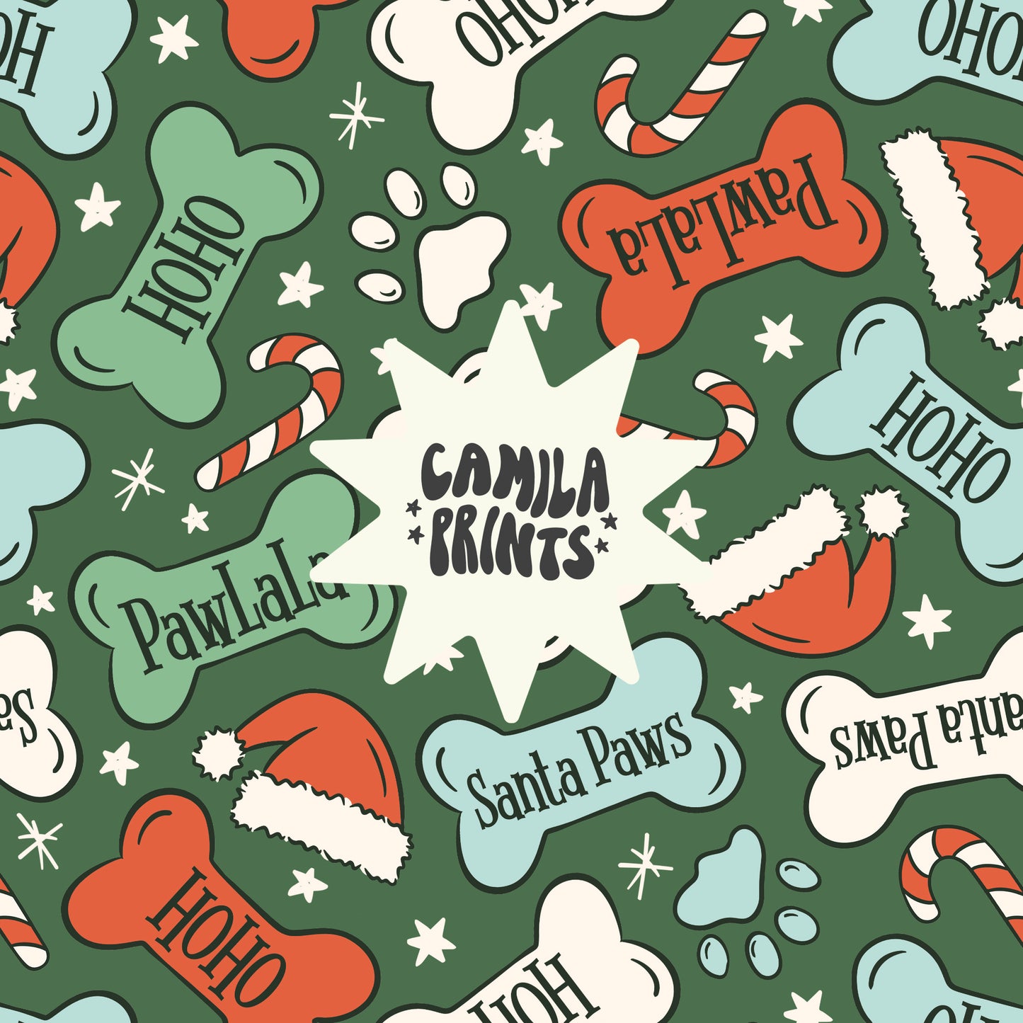 Christmas Dog Treats Seamless File