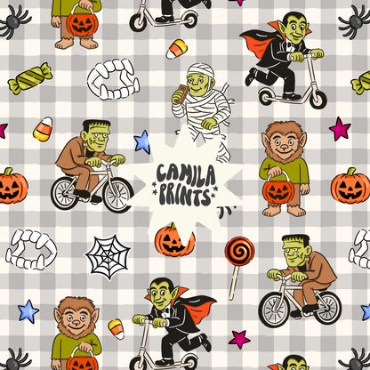Trick or Treat Monsters Seamless File