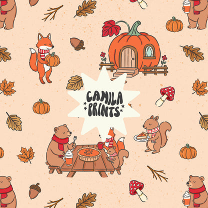Whimsical Thanksgiving Seamless File