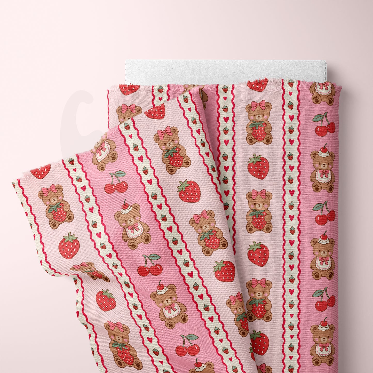 Valentines Teddy Bear and Cherries