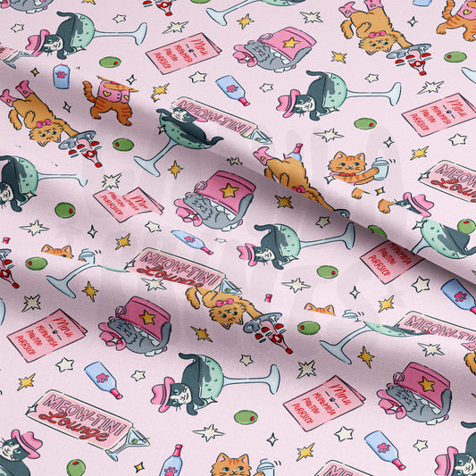 Disco Party Pattern Martini Kitty
