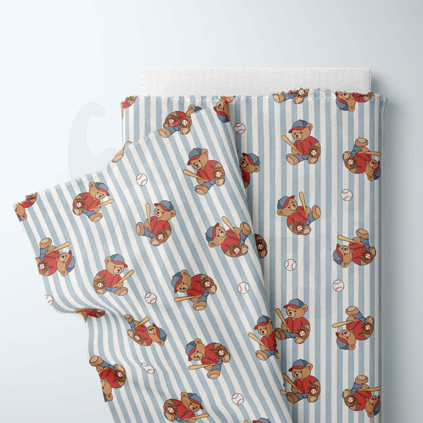 Baseball Teddy Bear Stripes