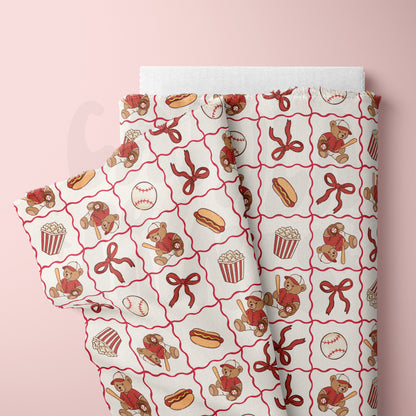 Ballpark Teddy Bear Checkerboard