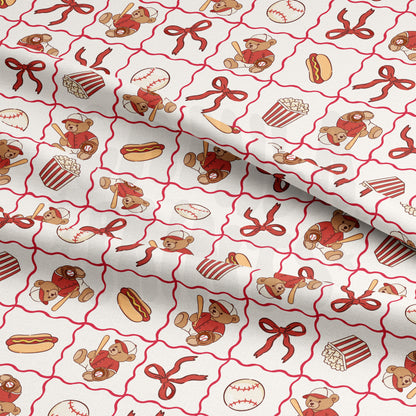 Ballpark Teddy Bear Checkerboard