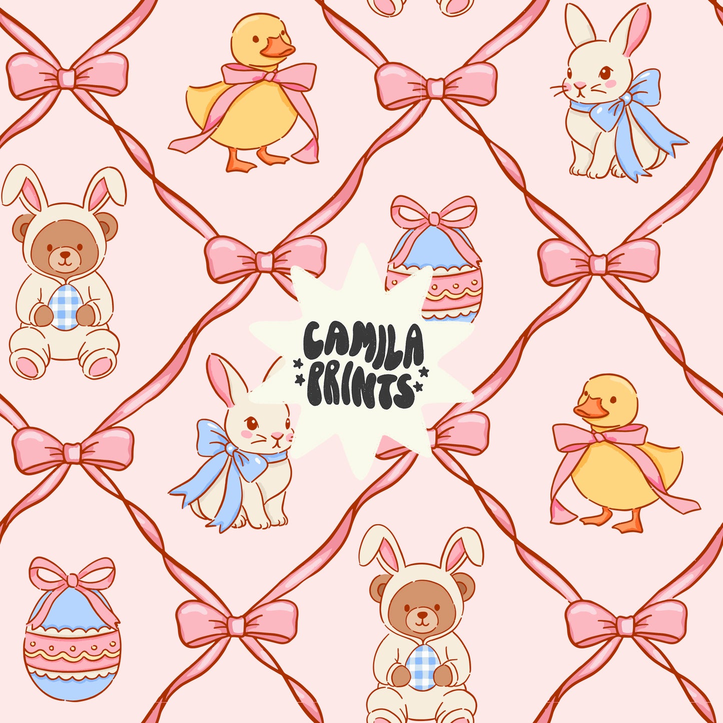 Easter Teddy Bear Trellis