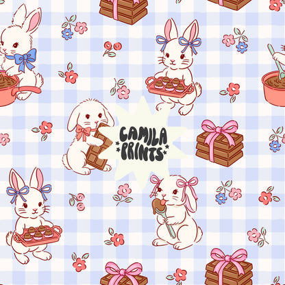 Easter Bunny Chocolate Gingham