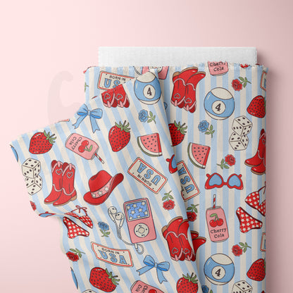 Vintage Americana Seamless File in Blue