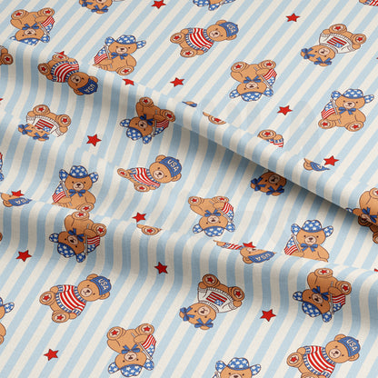 USA Teddy Bear Fourth of July Seamless File