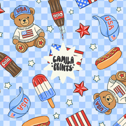 Boy Fourth of July Seamless File