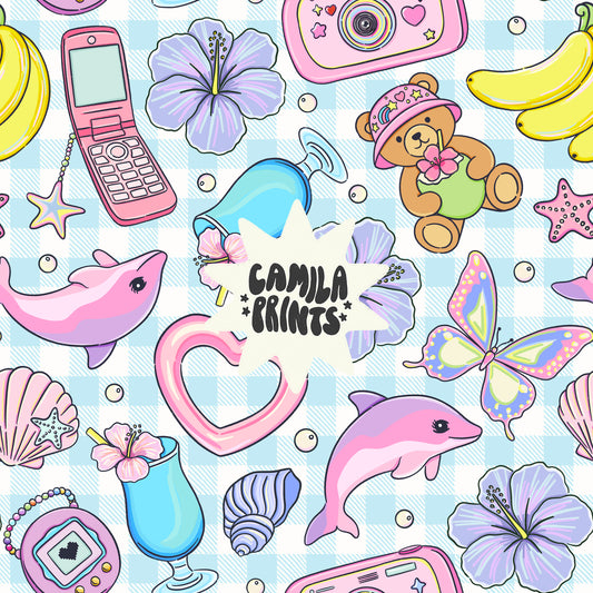 Summer Y2K Trinkets Seamless File