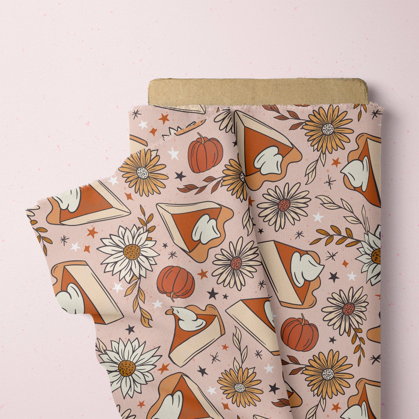 Fall Pattern Floral Pie Flowers Seamless Repeat Pattern for Fabric Sublimation