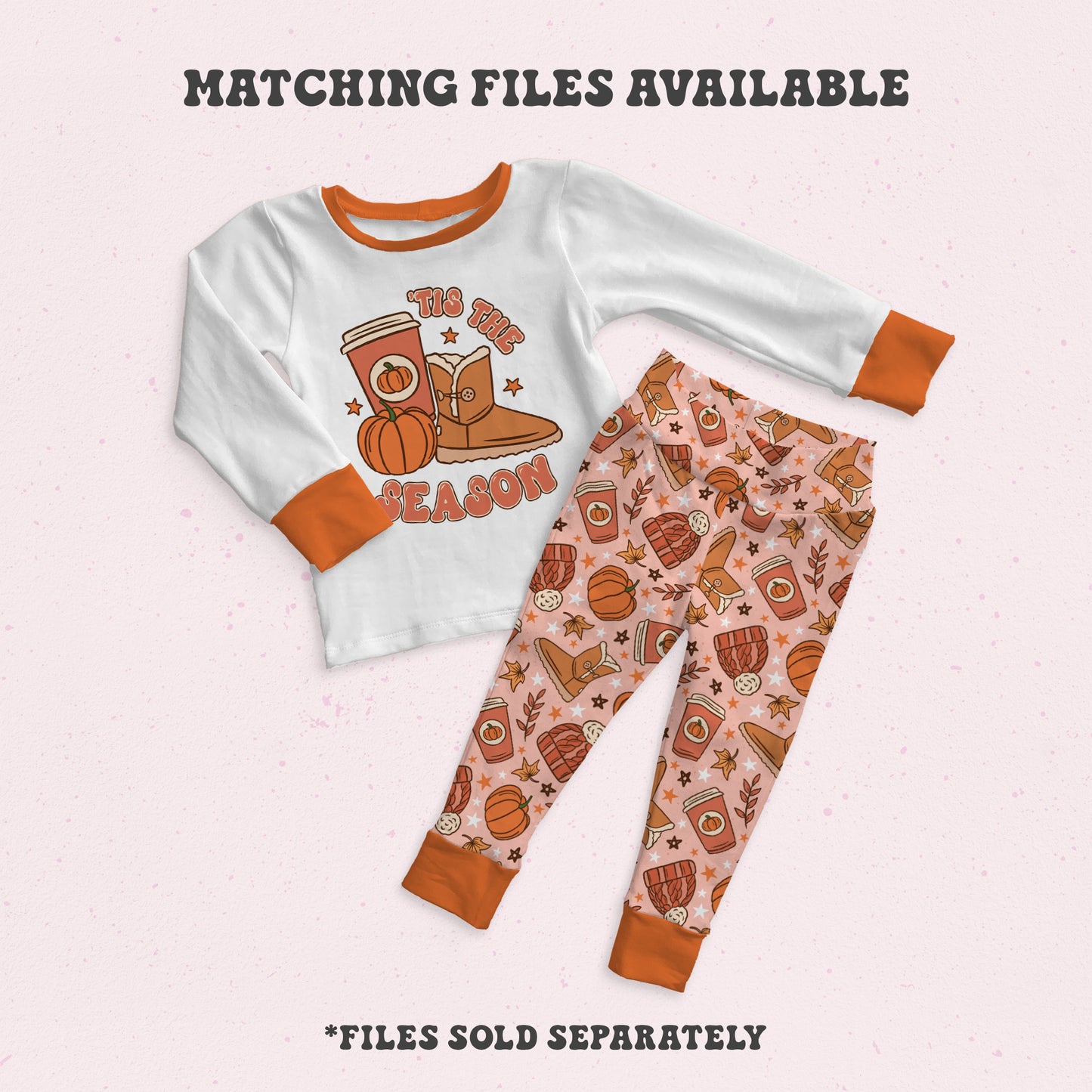 Boho Pumpkin Spice Seamless Pattern Fall Boots Pattern File for Fabric Sublimation