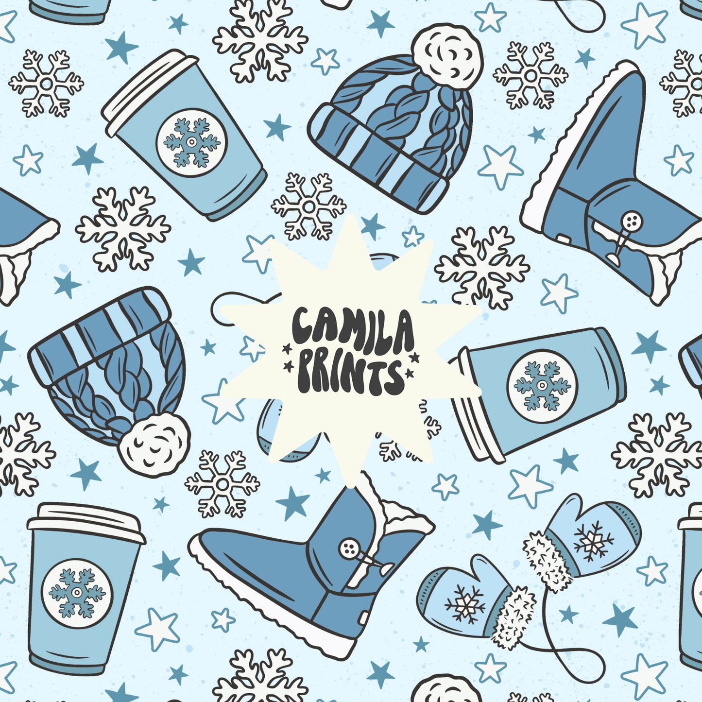 Winter Snow Boots Seamless Pattern - Colorways Included