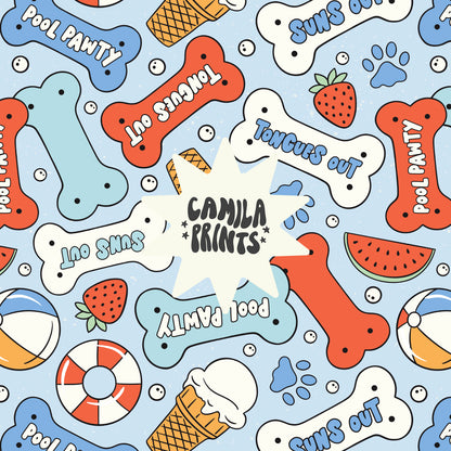 Summer Dog Treats Seamless File