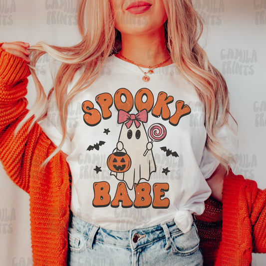 Spooky Babe Ghost SVG Halloween PNG Sublimation File for Shirt Design