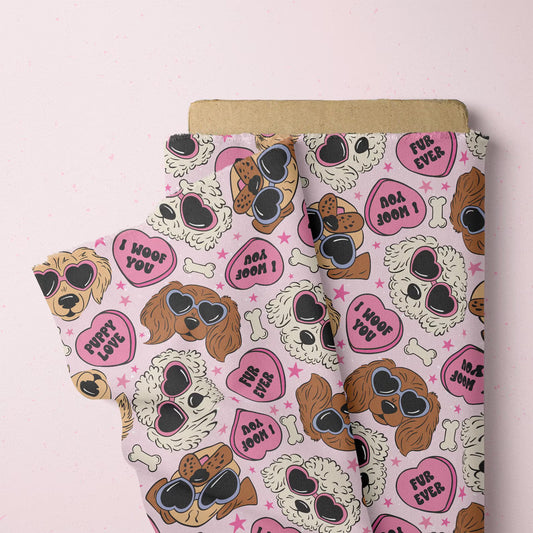 Puppy Love Valentines Seamless File
