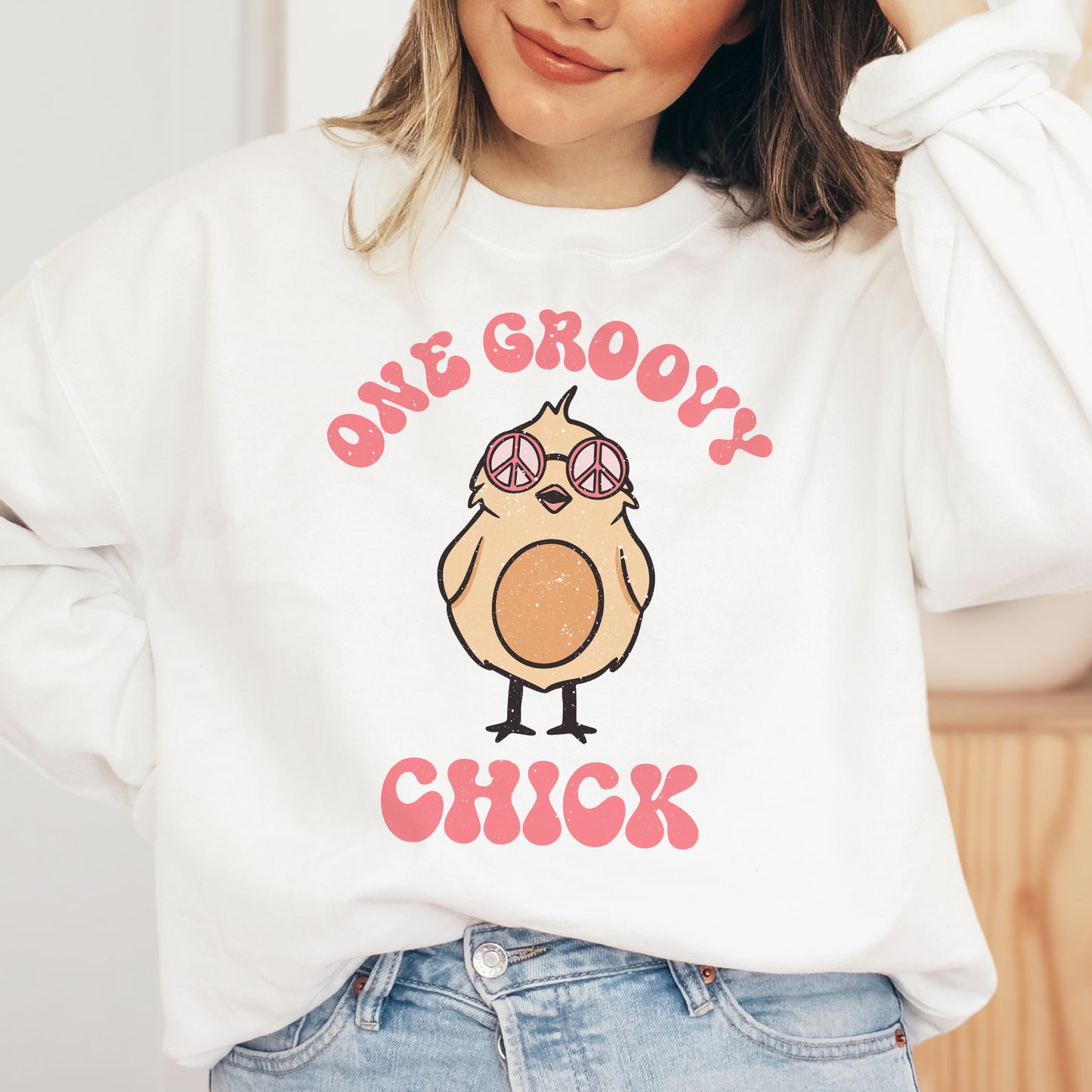 Easter Png Sublimation Groovy Chick Shirt Design
