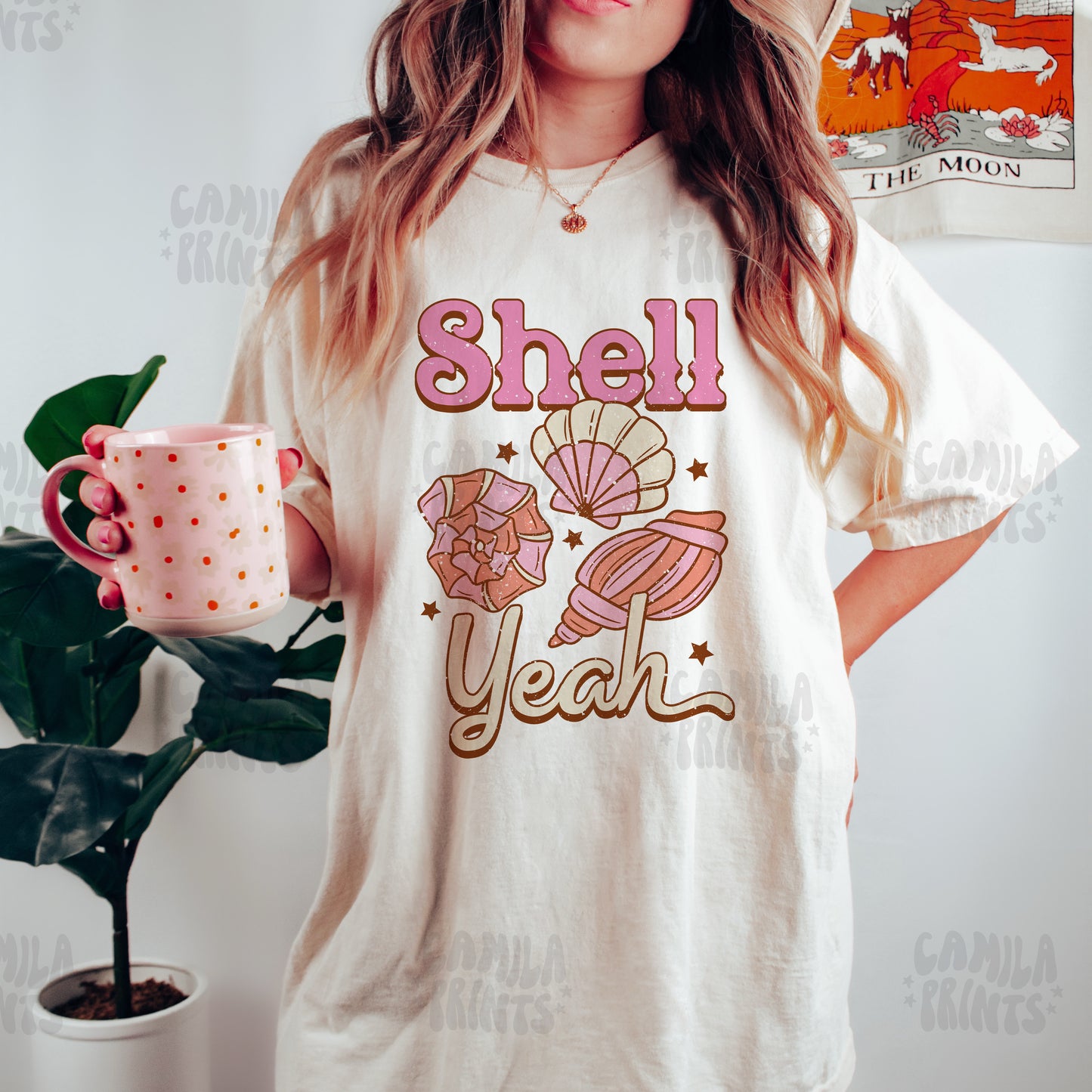 Summer SVG Mermaid Shells Sublimation T Shirt Design