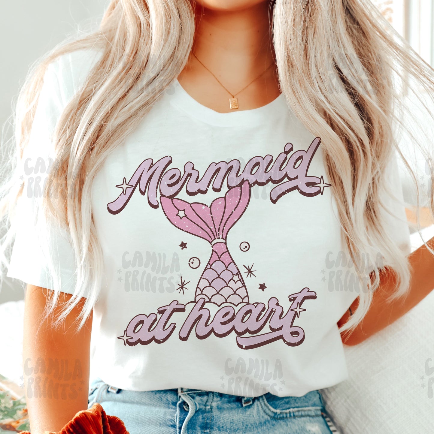 Mermaid at Heart PNG and SVG Files for Shirt Sublimation