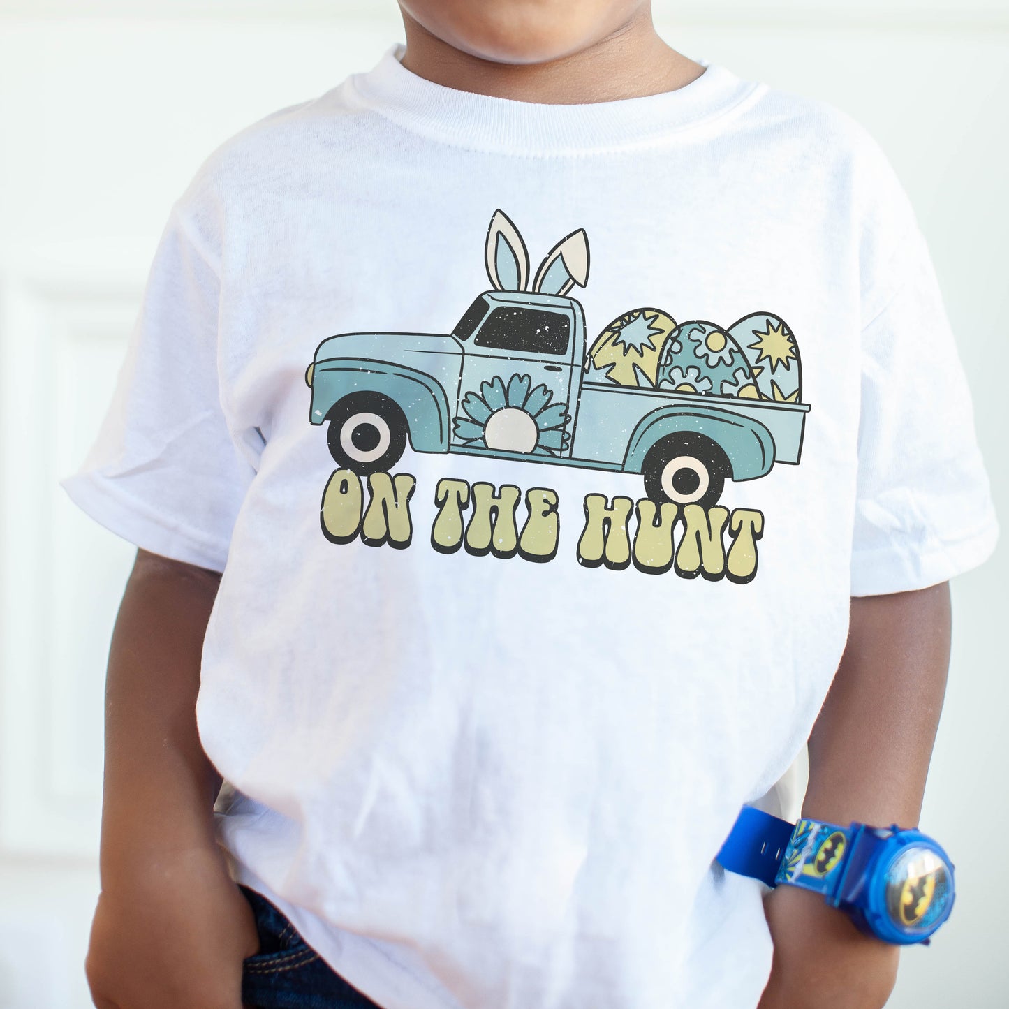 Boy Easter Png Sublimation On The Hunt Shirt Design
