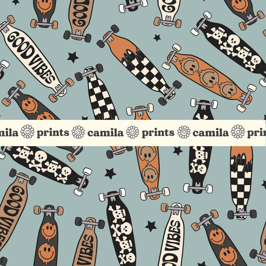 Skateboard Seamless Pattern Boy Seamless File for Fabric Sublimation