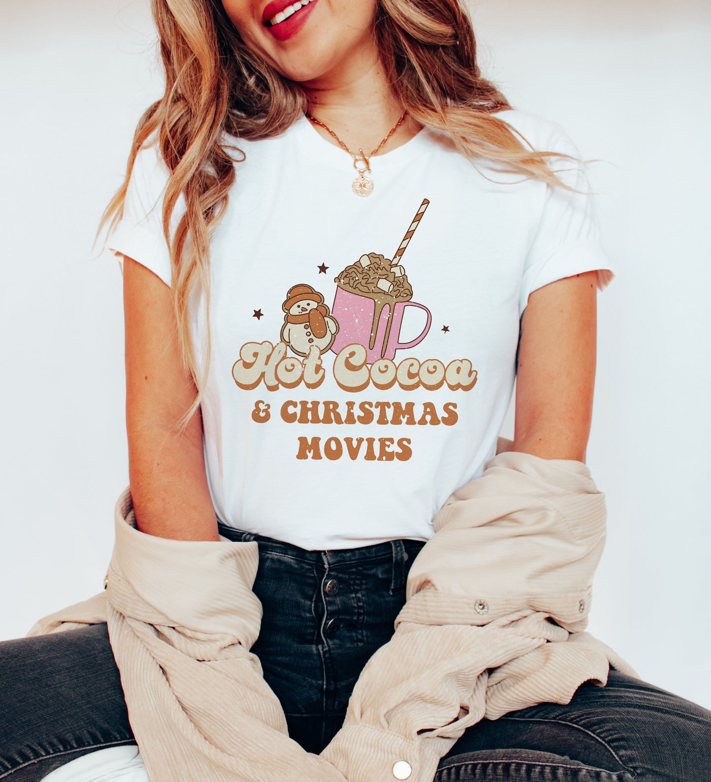 Christmas Png Sublimation Hot Cocoa Christmas Movies  SVG Shirt Design