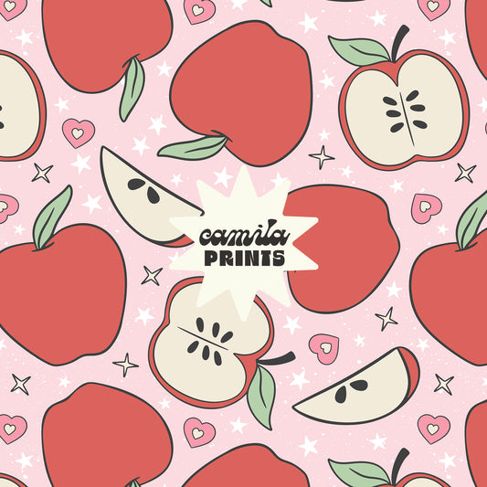 Apple Pattern Fruit Seamless Repeat Pattern for Fabric Sublimation