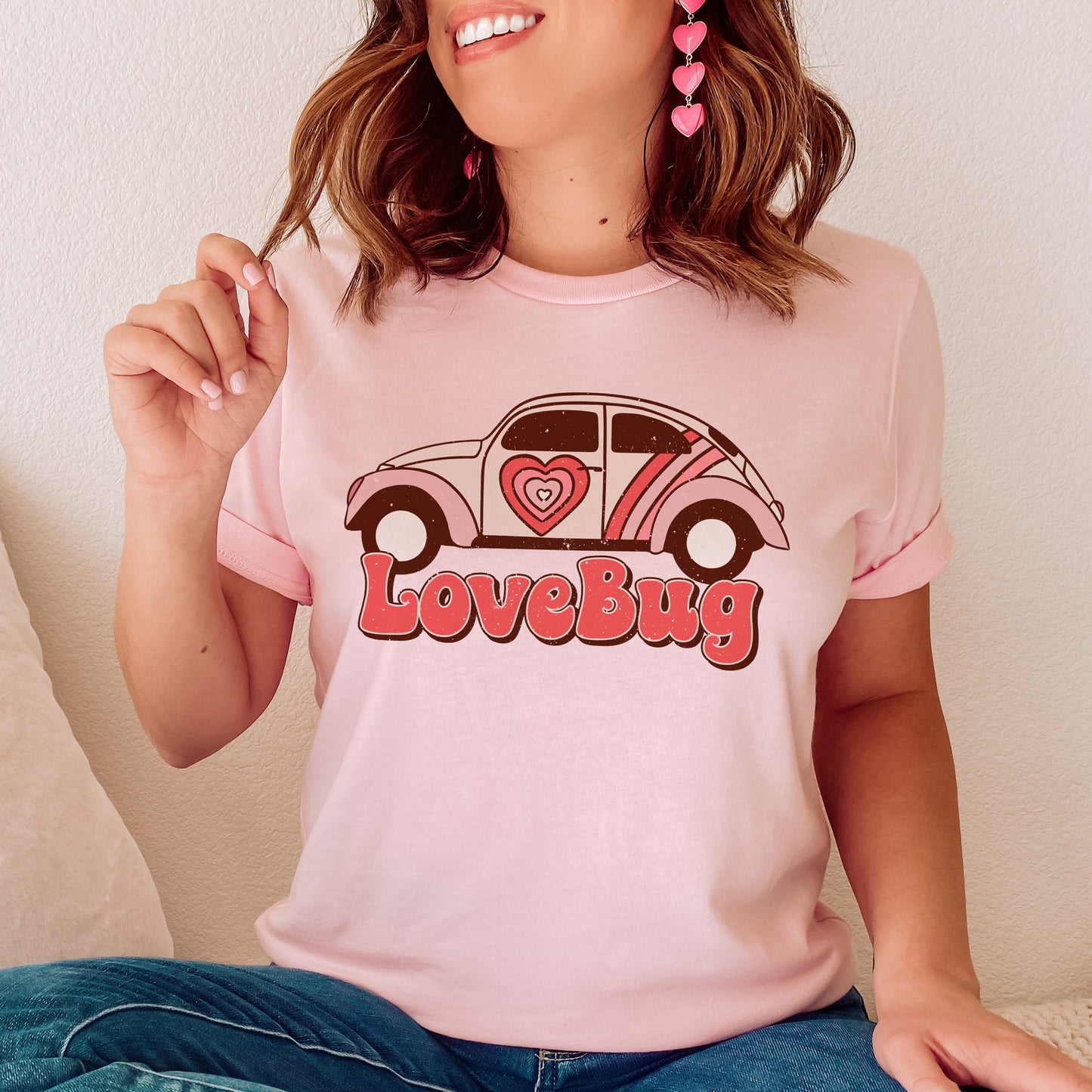 Groovy Valentines Png Sublimation Hippie Lovebug Shirt Design