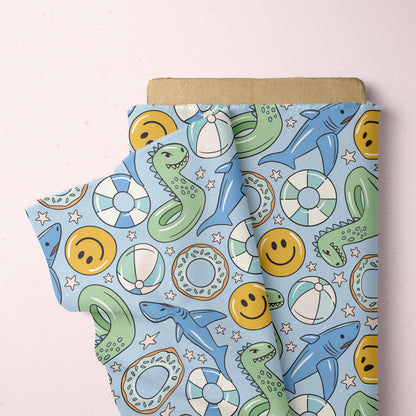 Boy Pool Floats Seamless Files For Fabric Sublimation